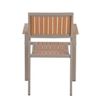 Ensemble de salle à manger d'extérieur extensible 7 pièces avec table extensible et 6 chaises avec accoudoirs