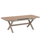 Ensemble de salle à manger d'extérieur extensible 7 pièces avec table extensible et 6 chaises avec accoudoirs