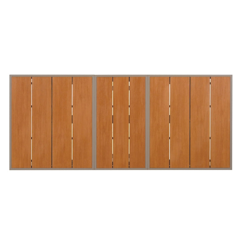 Ensemble de salle à manger d'extérieur extensible 7 pièces avec table extensible et 6 chaises avec accoudoirs