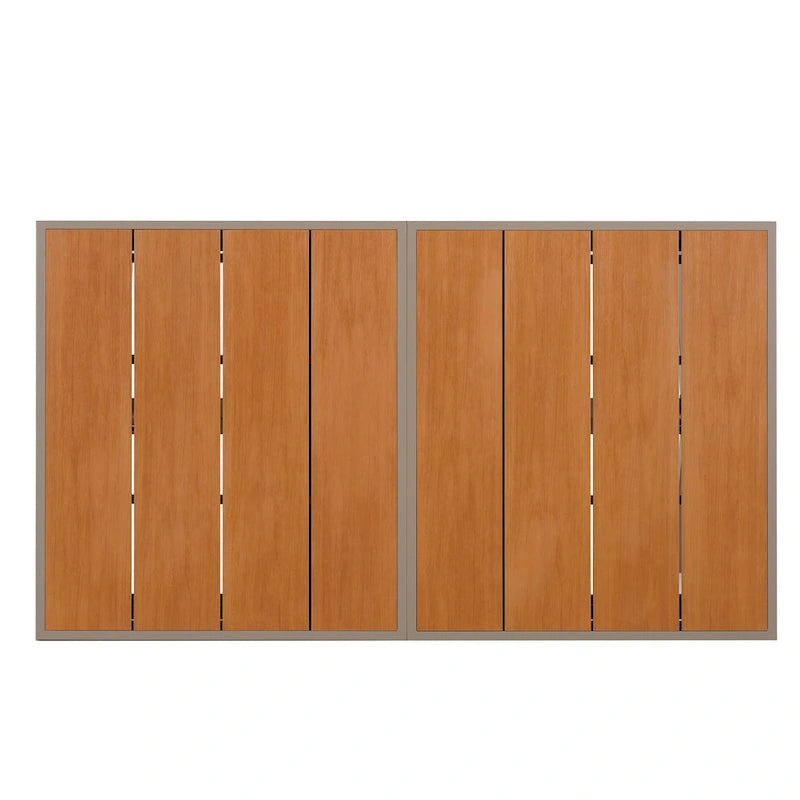 Ensemble de salle à manger d'extérieur extensible 7 pièces avec table extensible et 6 chaises avec accoudoirs