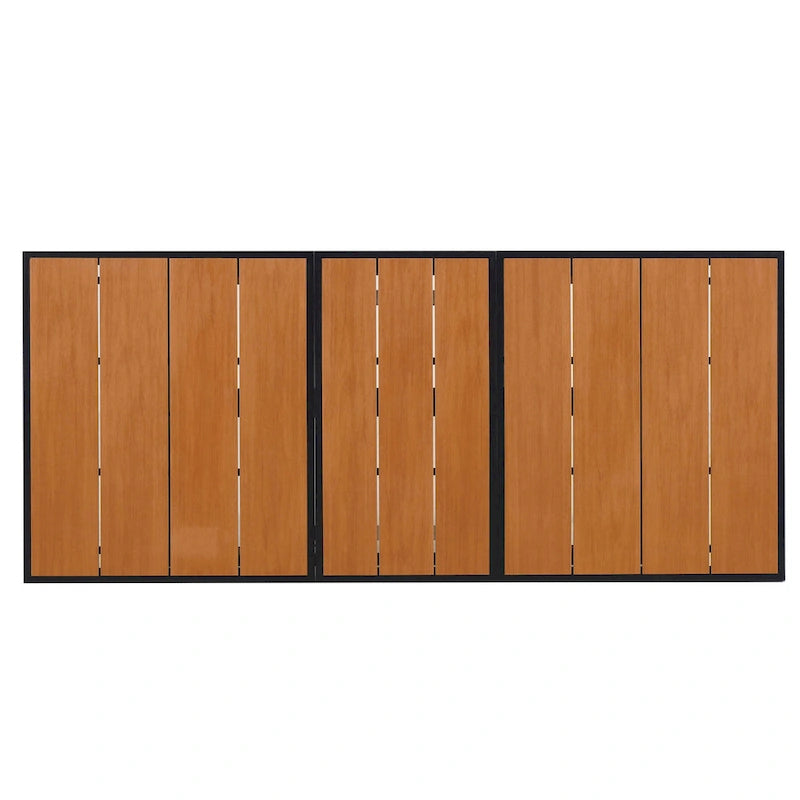 Ensemble de salle à manger d'extérieur extensible 7 pièces avec table extensible et 6 chaises avec accoudoirs