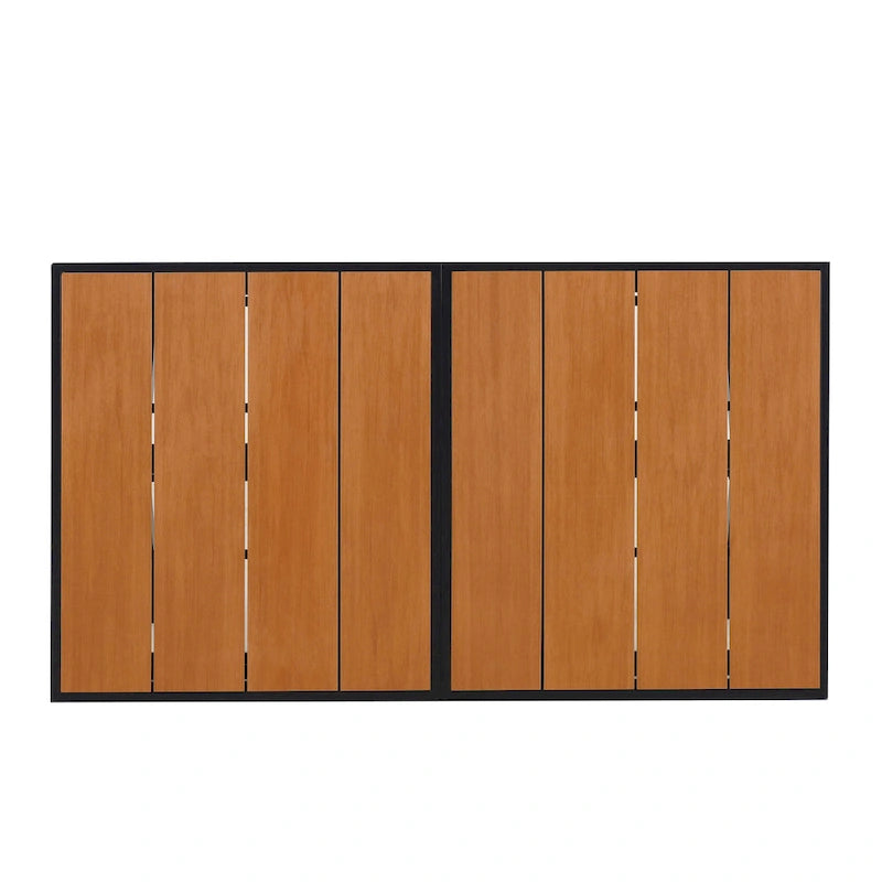 Ensemble de salle à manger d'extérieur extensible 7 pièces avec table extensible et 6 chaises avec accoudoirs