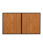 Ensemble de salle à manger d'extérieur extensible 7 pièces avec table extensible et 6 chaises avec accoudoirs
