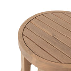 Ensemble de 3 chaises longues d'extérieur en bois d'acacia avec 2 chaises longues en osier tressé et une table d'appoint en bois massif de 18 pouces