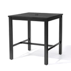 Ensemble table et tabourets de bar pivotants en aluminium pour patio extérieur (3 ou 5 pièces).