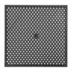 Table de bar carrée d'extérieur de 71 cm (28 pouces) avec plateau en maille et trou pour parasol de 4 cm (1,57 pouce).