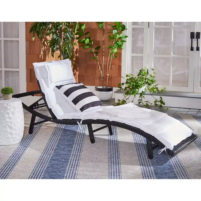 Chaise longue d'extérieur SAFAVIEH Nihada - 79 cm (L) x 25 cm (P) x 14 cm (H)