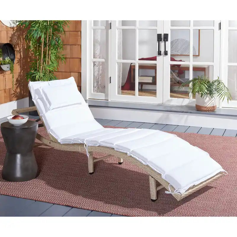 Chaise longue d'extérieur SAFAVIEH Nihada - 79 cm (L) x 25 cm (P) x 14 cm (H)