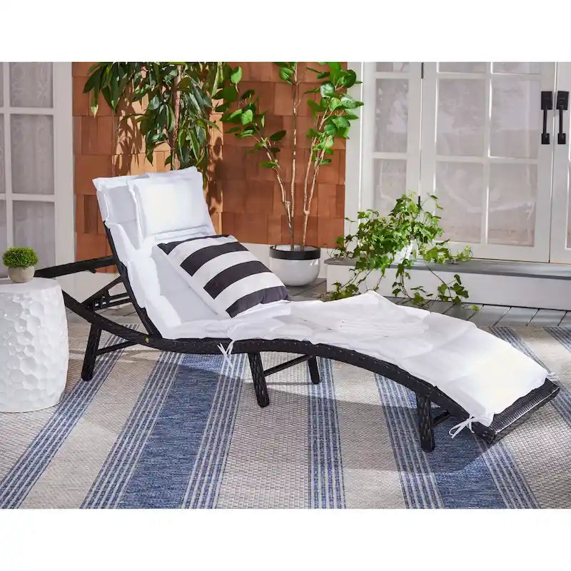 Chaise longue d'extérieur SAFAVIEH Nihada - 79 cm (L) x 25 cm (P) x 14 cm (H)