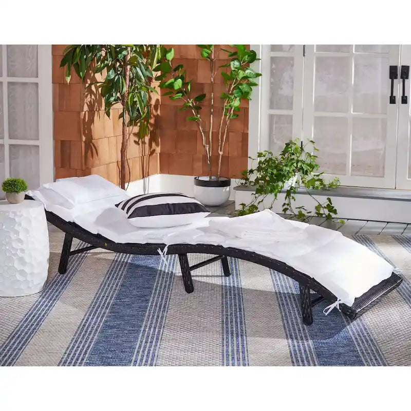 Chaise longue d'extérieur SAFAVIEH Nihada - 79 cm (L) x 25 cm (P) x 14 cm (H)