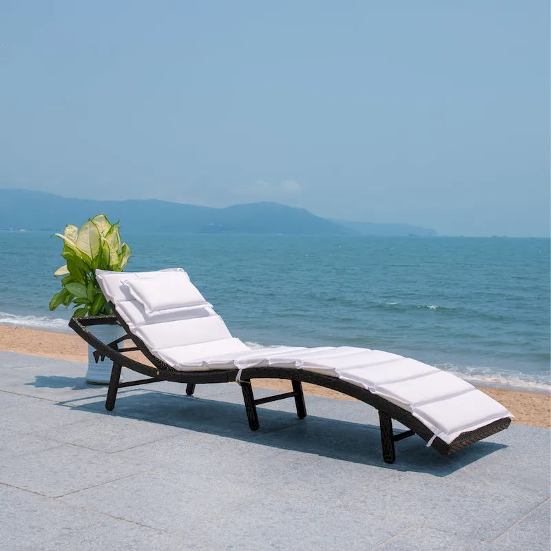 Chaise longue d'extérieur SAFAVIEH Nihada - 79 cm (L) x 25 cm (P) x 14 cm (H)
