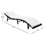 Chaise longue d'extérieur SAFAVIEH Nihada - 79 cm (L) x 25 cm (P) x 14 cm (H)