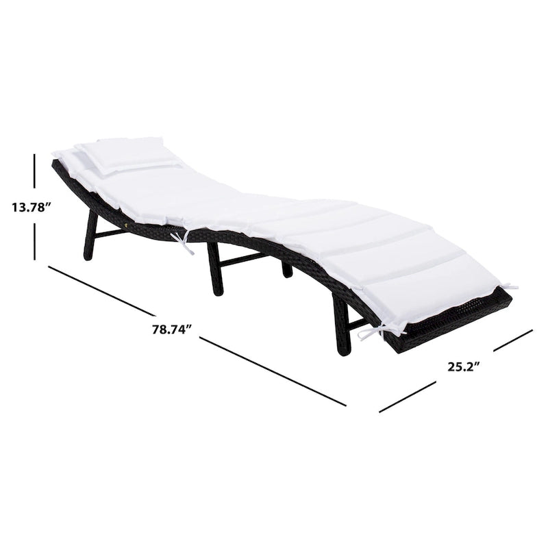 Chaise longue d'extérieur SAFAVIEH Nihada - 79 cm (L) x 25 cm (P) x 14 cm (H)