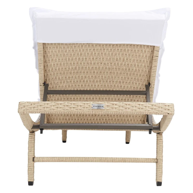 Chaise longue d'extérieur SAFAVIEH Nihada - 79 cm (L) x 25 cm (P) x 14 cm (H)