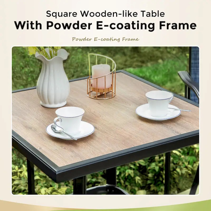 Ensemble table et tabourets de bar pivotants rembourrés 3 pièces Namota par Havenside Home