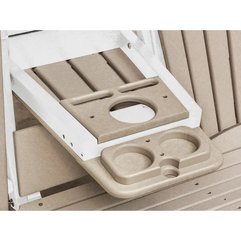 Fauteuil berçant deux places à dossier éventail American Furniture Classics avec tablette/porte-gobelet rabattable - Non disponible