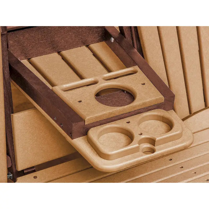 Fauteuil berçant deux places à dossier éventail American Furniture Classics avec tablette/porte-gobelet rabattable - Non disponible