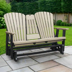 Fauteuil berçant deux places à dossier éventail American Furniture Classics avec tablette/porte-gobelet rabattable - Non disponible