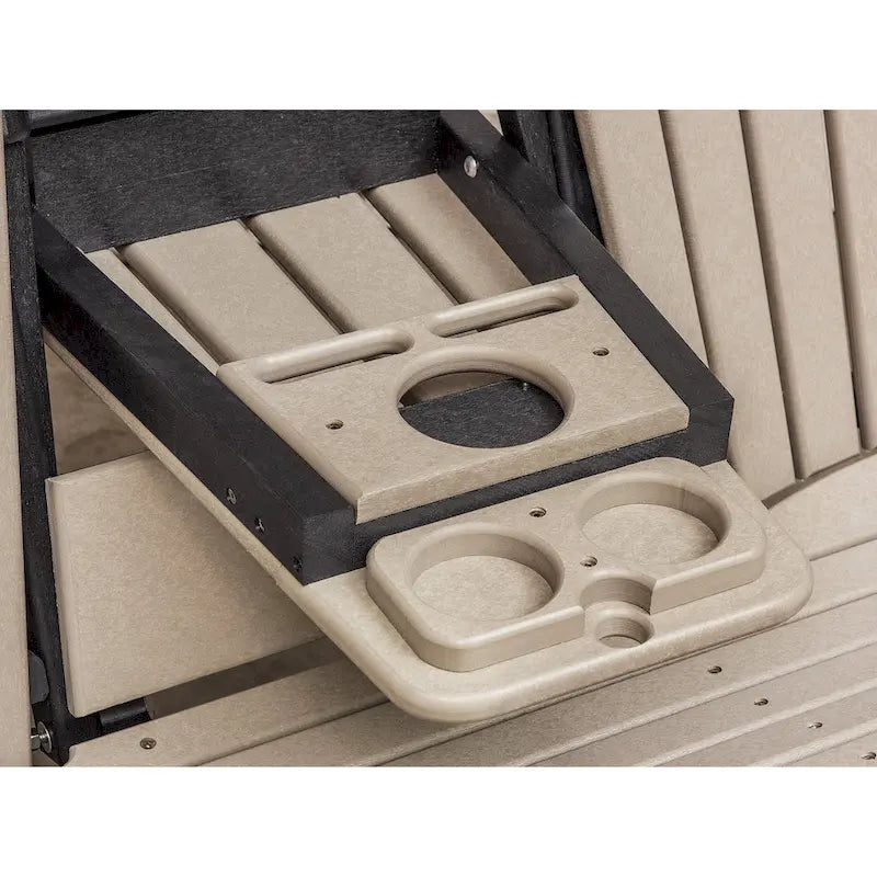 Fauteuil berçant deux places à dossier éventail American Furniture Classics avec tablette/porte-gobelet rabattable - Non disponible