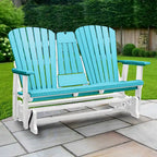 Fauteuil berçant deux places à dossier éventail American Furniture Classics avec tablette/porte-gobelet rabattable - Non disponible