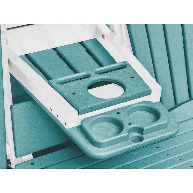 Fauteuil berçant deux places à dossier éventail American Furniture Classics avec tablette/porte-gobelet rabattable - Non disponible