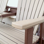 Fauteuil berçant deux places à dossier éventail American Furniture Classics avec tablette/porte-gobelet rabattable - Non disponible