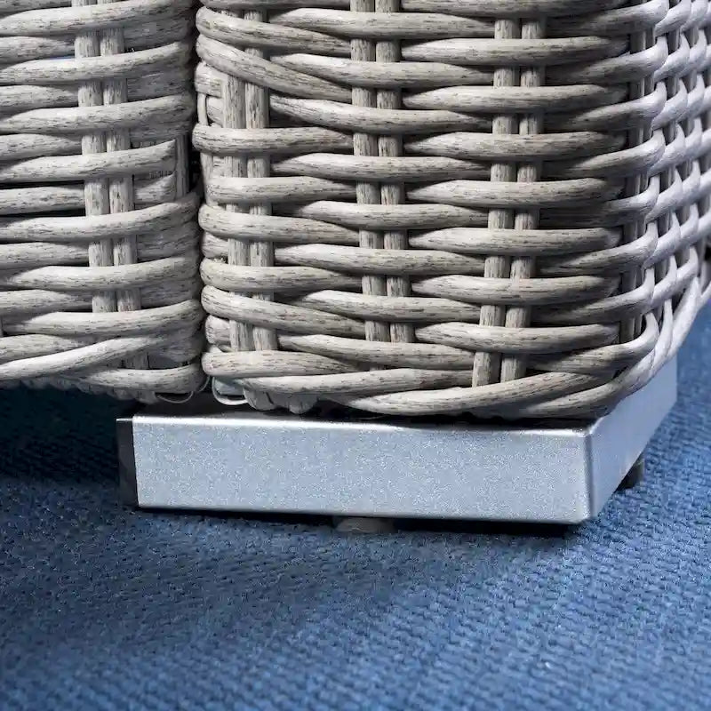 Ensemble de canapés d'angle d'extérieur en résine tressée 8 pièces Santa Rosa avec coussins par Christopher Knight Home