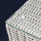 Ensemble de canapés d'angle d'extérieur en résine tressée 8 pièces Santa Rosa avec coussins par Christopher Knight Home