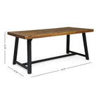 Ensemble de salle à manger d'extérieur Dahlia en bois et résine, 7 pièces, par Christopher Knight Home
