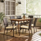 Corleone Outdoor 7-piece Dining Set with Cushions by Christopher Knight Home