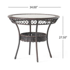Ensemble de salle à manger d'extérieur Lisbon en osier 5 pièces par Christopher Knight Home