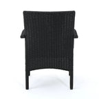 Ensemble de conversation 4 pièces en résine tressée Cordoba avec coussins, par Christopher Knight Home