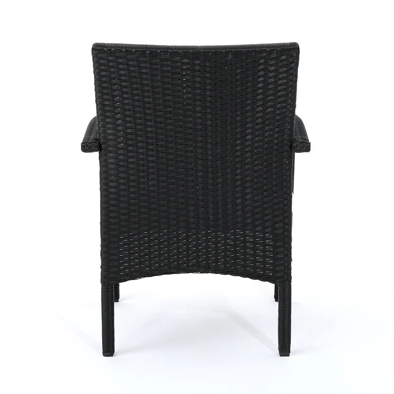 Ensemble de conversation 4 pièces en résine tressée Cordoba avec coussins, par Christopher Knight Home