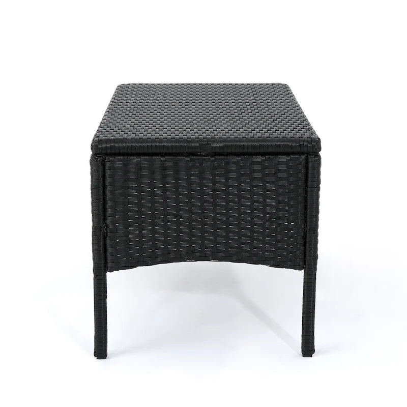 Ensemble de conversation 4 pièces en résine tressée Cordoba avec coussins, par Christopher Knight Home