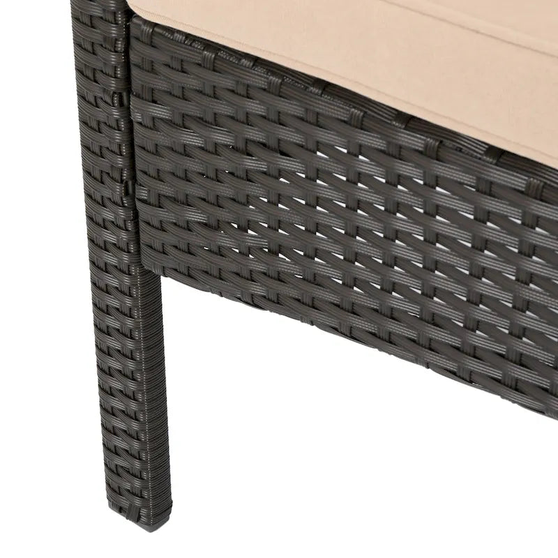 Ensemble de conversation 4 pièces en résine tressée Cordoba avec coussins, par Christopher Knight Home