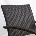 Ensemble de conversation 4 pièces en résine tressée Cordoba avec coussins, par Christopher Knight Home