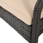 Ensemble de conversation 4 pièces en résine tressée Cordoba avec coussins, par Christopher Knight Home