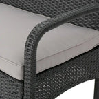 Ensemble de conversation 4 pièces en résine tressée Cordoba avec coussins, par Christopher Knight Home