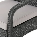 Ensemble de conversation 4 pièces en résine tressée Cordoba avec coussins, par Christopher Knight Home