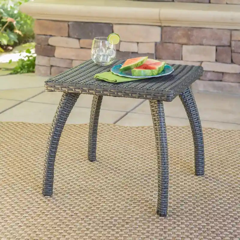 Honolulu Outdoor Wicker Side Table by Christopher Knight Home