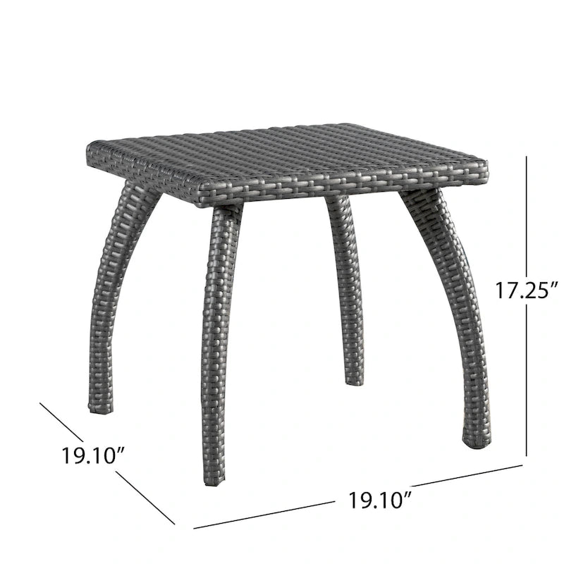 Table d'appoint d'extérieur en osier Honolulu par Christopher Knight Home