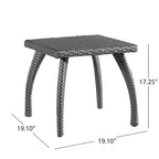Table d'appoint d'extérieur en osier Honolulu par Christopher Knight Home