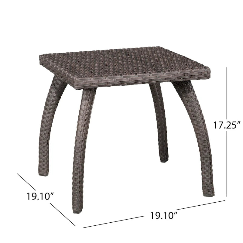 Table d'appoint d'extérieur en osier Honolulu par Christopher Knight Home