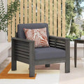 Fauteuils de jardin en bois d'acacia Louver avec coussins, par Christopher Knight Home