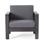 Fauteuils de jardin en bois d'acacia Louver avec coussins, par Christopher Knight Home