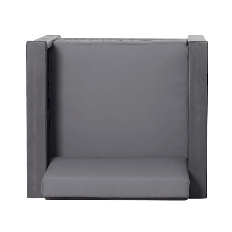Fauteuils de jardin en bois d'acacia Louver avec coussins, par Christopher Knight Home