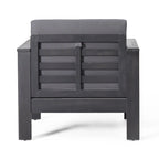 Fauteuils de jardin en bois d'acacia Louver avec coussins, par Christopher Knight Home