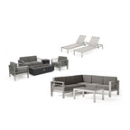 Cape Coral Outdoor 11-piece Sofa and Chat Set by Christopher Knight Home
