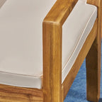 Chaises de salle à manger d'extérieur Nestor en bois d'acacia par Christopher Knight Home