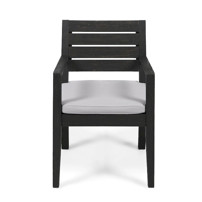 Chaises de salle à manger d'extérieur Nestor en bois d'acacia par Christopher Knight Home